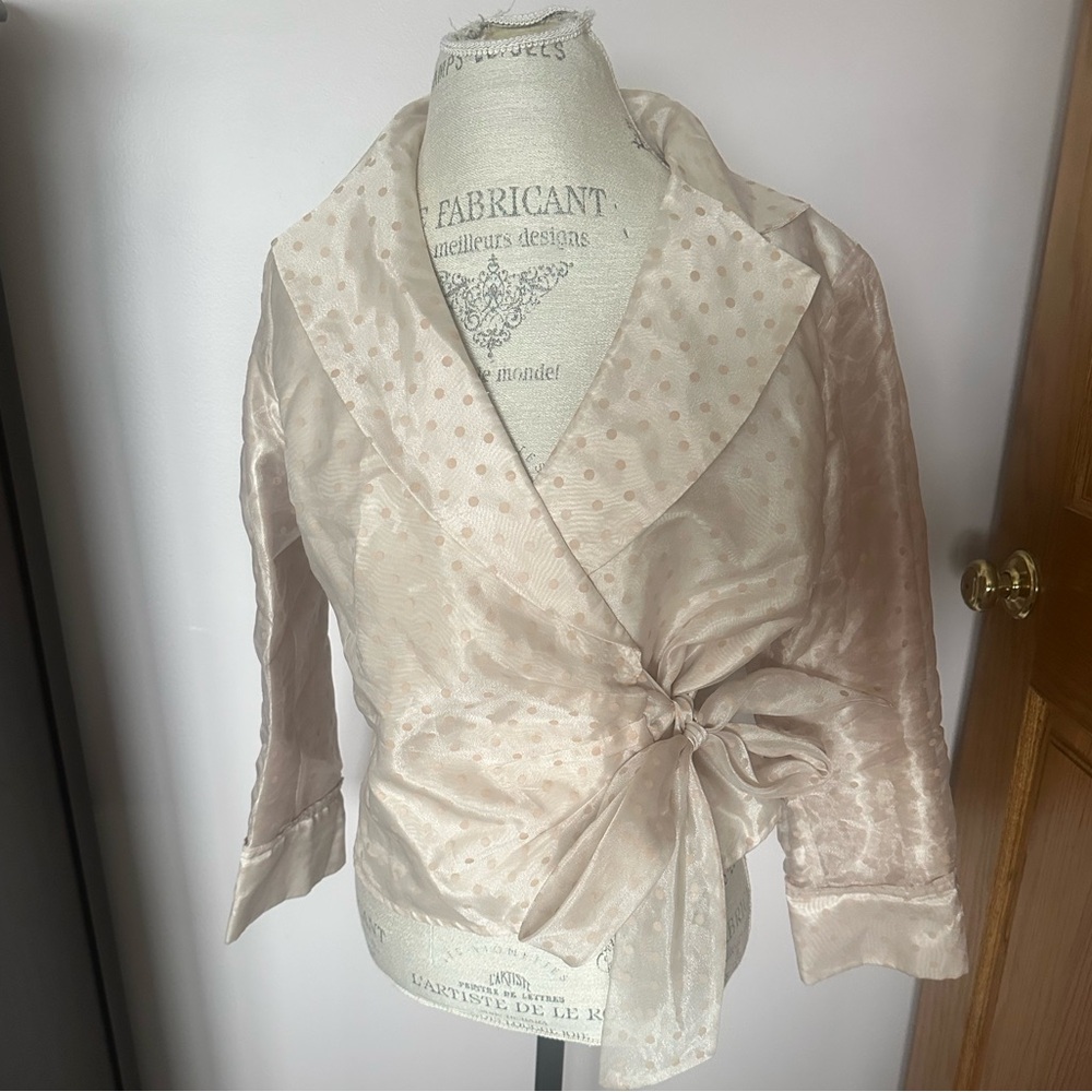 Polka dot blazer top